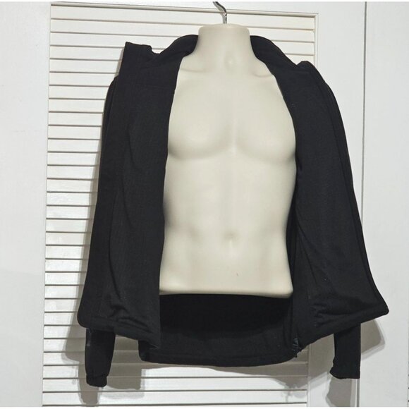 The North Face Mens Black Windwall Full Zip Stand Collar Fleece Jacket Sz M 2896 - Picture 4 of 10